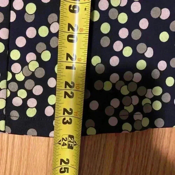 Talbots Women's Petite Small Polka Dot Flare Skirt mid length - Picture 8 of 8